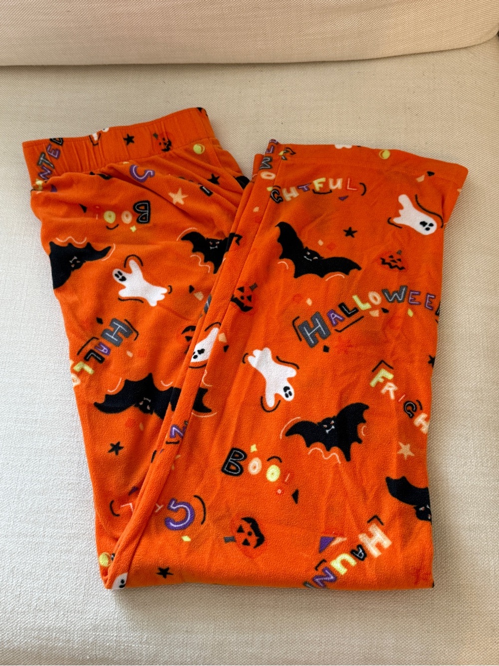 Men’s Halloween Orange Pajama Pants
